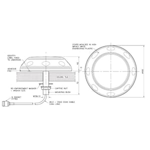 Panorama low profile ceiling antenne 410-430 MHz
