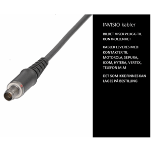 INVISIO Com Cable - CC01 - 4-pole 3.5mm Jack (Listen Only) - Black - 800mm