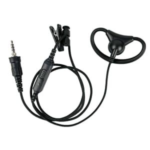 ProEquip PRO-P245-35WP Black headset with inline mic & D-Shell, 80 cm