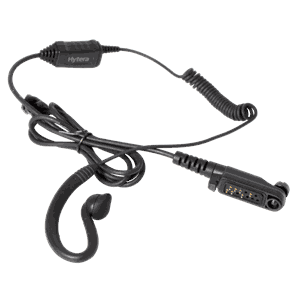 C-style Earpiece with In-line PTT and Microphone (Black)