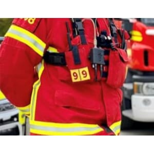 Bokstaver og tall til sambandsvest - 7x5 cm med borrelås