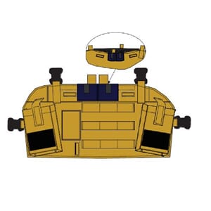 Vest/taske/frontstykke, BLÅ