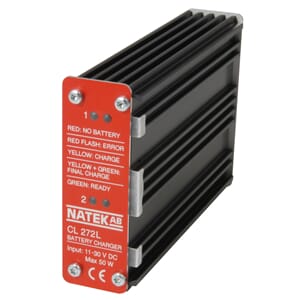 Natek CL271L One slot battery charger. 10-30V kable. Mountin